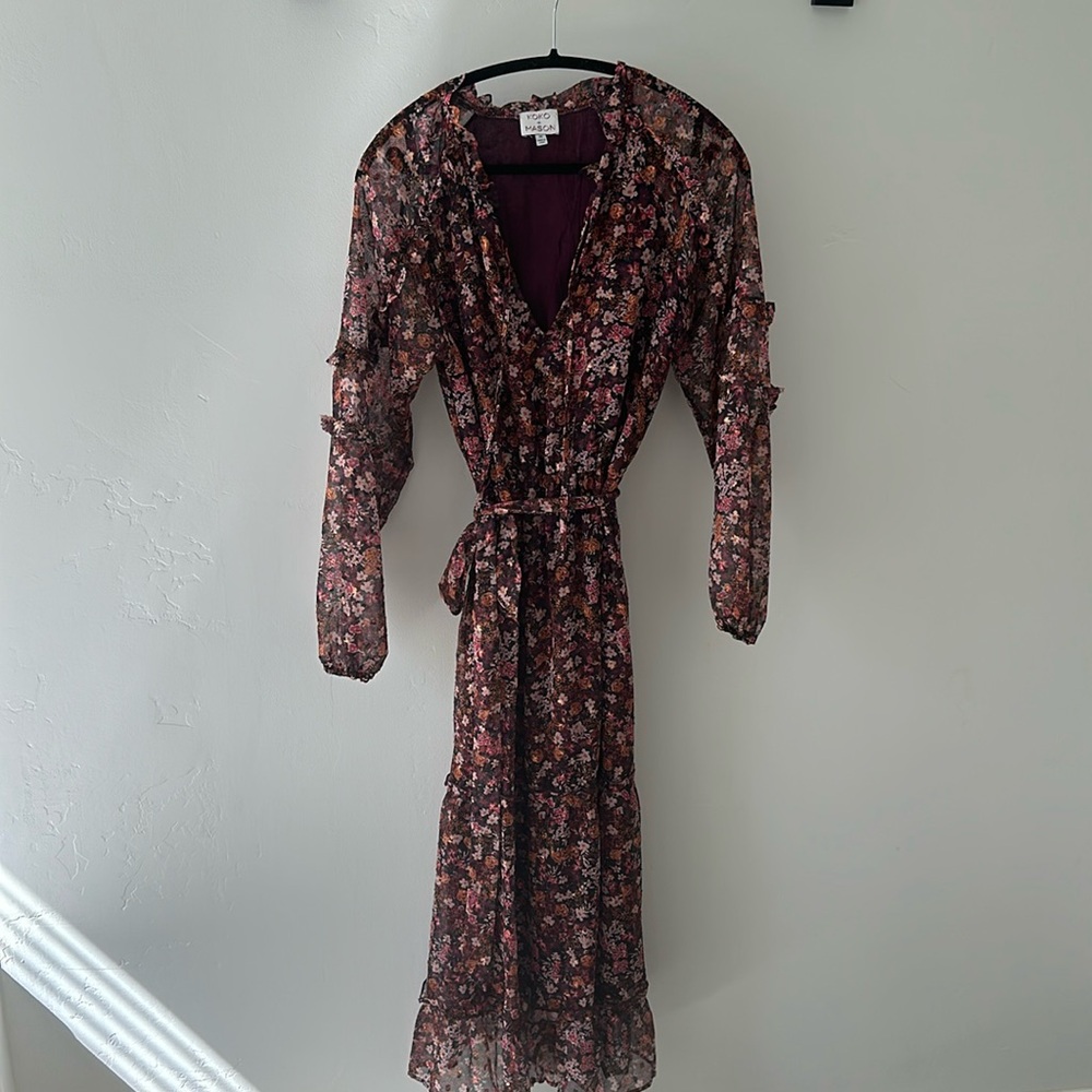 Koko + Mason Sheer Floral Maxi Dress